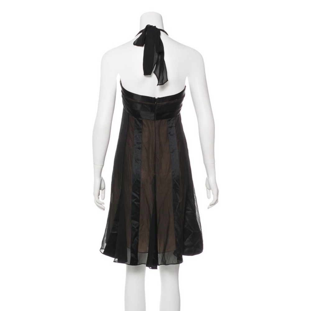 Y2K BCBG Maxazria 100% Silk Babydoll Halter Dress Whimsigoth 90s Minimalism Sz 4 - Picture 10 of 15